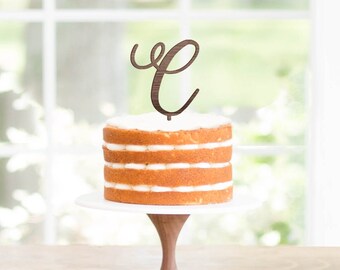 Initial Cake Topper, Letter Cake Topper, Wedding Cake Topper, Engagement Cake Topper, Bridal Shower Cake Topper, Acrylic Topper