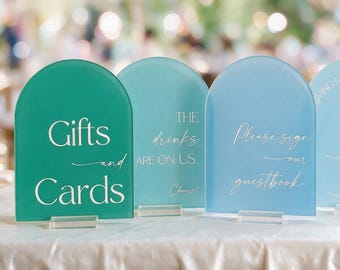 Wedding Acrylic Sign, Guestbook, Cards and Gifts, In Loving Memory, Favors, Open Bar Signage Bundle Set