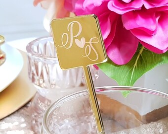 Wedding stirrers, Cocktail stirrers, Personalized Drinks Stirrer, Drink Stirrers, Acrylic Drink Stirrers, Cocktail Stick, Party Sticks