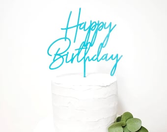 Birthday Cake Topper, Happy Birthday Cake Topper, Milestone Birthday, Anniversary Cake Topper, Birthday Cake ornament