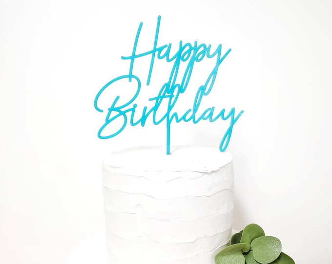 Birthday Cake Topper, Happy Birthday Cake Topper, Milestone Birthday, Anniversary Cake Topper, Birthday Cake ornament
