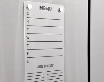 Fridge Planner | To Do List Erase Board | dry erase board | acrylic calendar | office decor | house gift | Acrylic Notes | Desk Planner