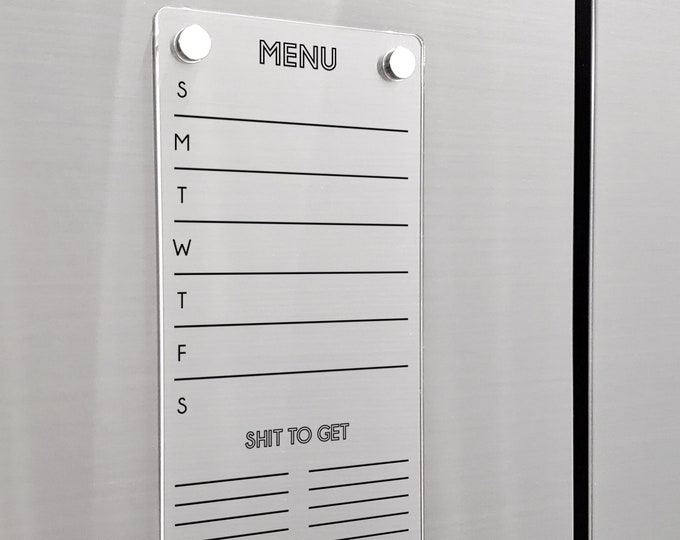 Fridge Planner | To Do List Erase Board | dry erase board | acrylic calendar | office decor | house gift | Acrylic Notes | Desk Planner