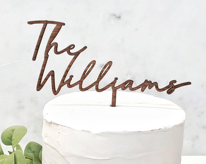 Last name Cake Topper, custom Cake Topper, personalized cake Topper, Wedding Cake Topper, Mr & Mrs Cake Topper, Mr and Mrs