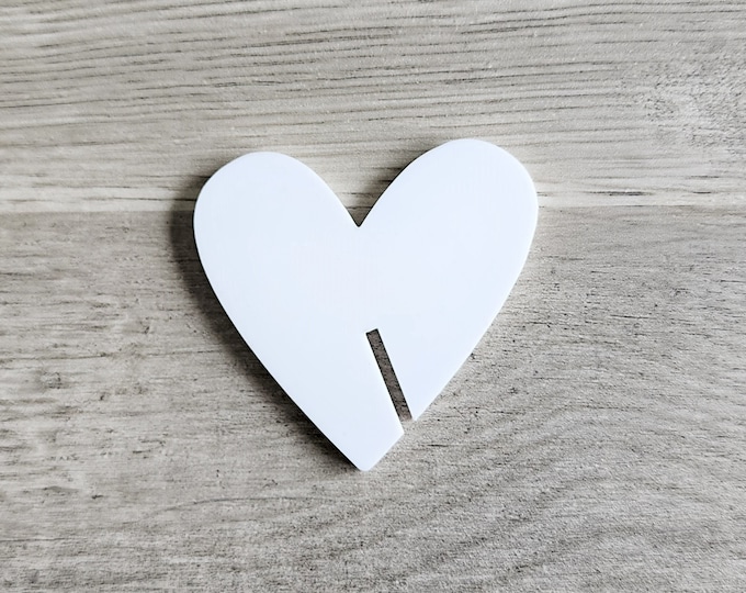 Acrylic Blank - Heart shape - Acrylic cut out - Acrylic Supplies - Wedding supplier