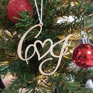 Initials Ornament, Custom Christmas Ornament, Couples Ornaments, Personalized Ornaments, Xmas Decor, Christmas gift, Christmas keepsake