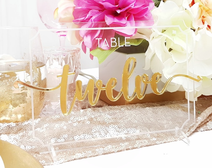 Acrylic Table Number, Wedding Decor, Party Decor, Perfect Wedding, Wedding Signs, Mirror table numbers, acrylic numbers, wedding table