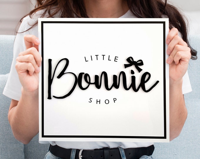 Business Sign - Acrylic Sign - Logo Sign - Small Business Sign - Acrylic plaque - Wall Sign - Store Sign - Boutique Sign
