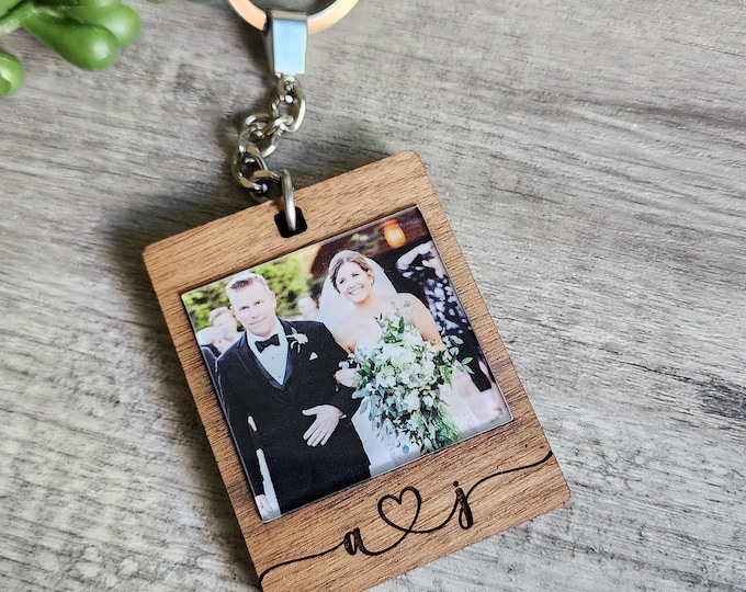 Photo Keychain, Anniversary Keychain, Anniversary gift, Boyfriend Gift, Custom Gift, Gift for Him, Personalized Keychain, Family Keychain