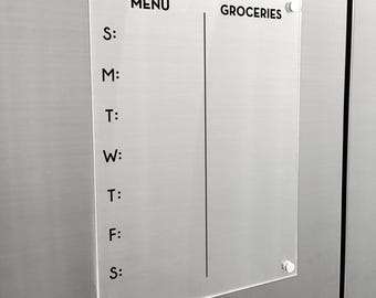 Menu Acrylic Planner for Fridge