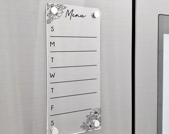 Fridge Planner | To Do List Erase Board | dry erase board | acrylic calendar | office decor | house gift | Acrylic Notes | Desk Planner