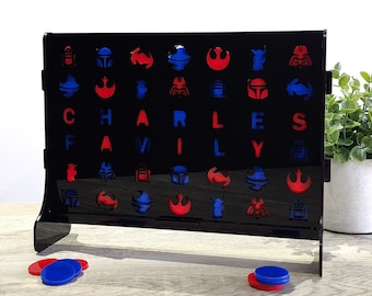 Four in a row, Star Wars game, personalized gift, Star Wars gift, Gifts for him, Gifts for Her, Personalized Board games, Valentines gifts