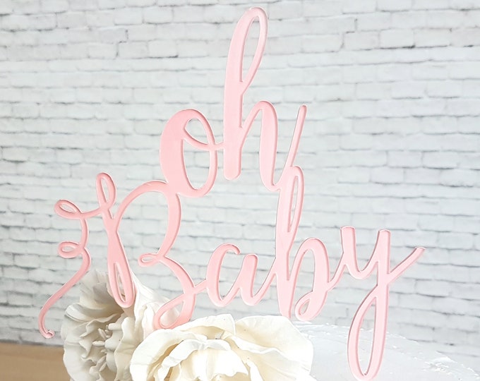 Oh Baby Cake Topper, Baby Shower Cake Topper, Oh Baby cake, Gender Reveal, Cake Topper, Baby Shower, Oh Baby Ornament