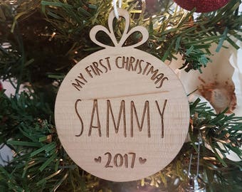 Baby's First Christmas Ornament, Name Ornaments, Custom Christmas Ornament, Christmas gift, Christmas Ornaments, Holiday Keepsake