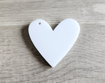 Acrylic Blank - Heart keyring - Acrylic cut out - Acrylic Supplies - Wedding supplier