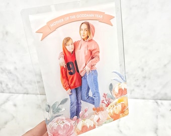 Mothers day card, Mothers day print, acrylic print, personalized card, personalized print, Acrylic photoframe, Photo gift, Fathers day gift