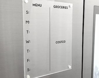 Menu Acrylic Planner for Fridge