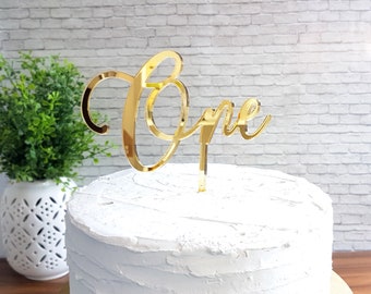 One Cake Topper, 1 year Cake Topper, Milestone Birthday, Anniversary Cake Topper, 1st Birthday Cake Topper, personalized cake topper