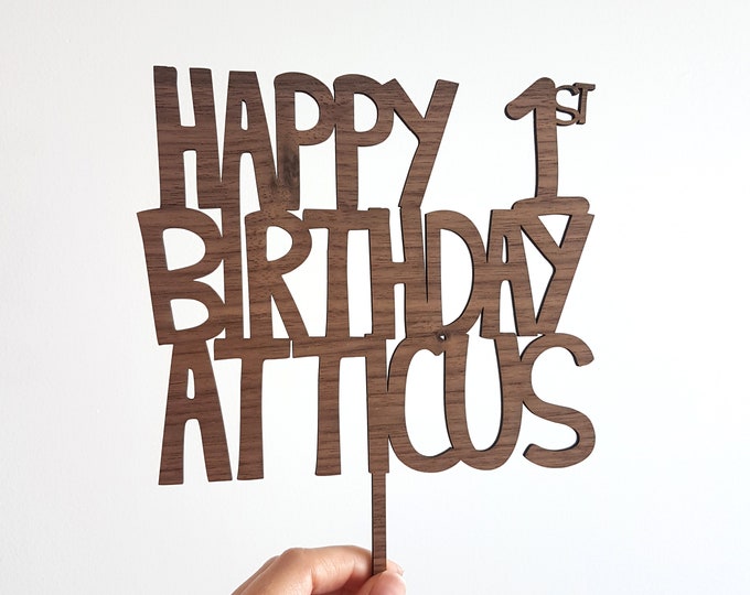 Happy Birthday Cake Topper, Birthday Cake Sign, Happy Birthday Decor, Birthday Cake Topper, Birthday Party Decor, Happy Birthday