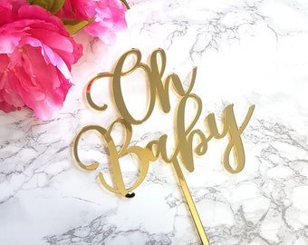 Oh Baby Cake Topper, Baby Shower Cake Topper, Oh Baby cake, Gender Reveal, Cake Topper, Baby Shower, Oh Baby Ornament