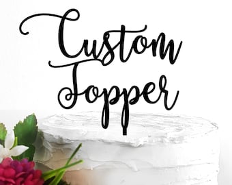 Personalized Cake Topper, Custom Cake Topper, Acrylic Cake Topper, Wedding Cake Topper, Baptism Cake Topper, Mirror cake topper,