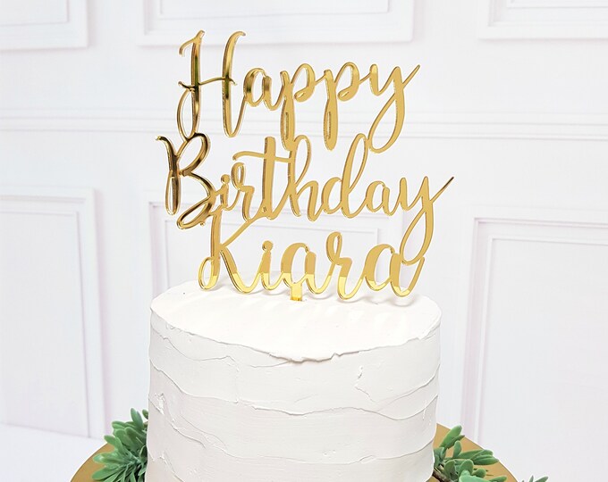 Name Cake Topper, Birthday Cake Topper, Custom Cake Topper, Custom Birthday Cake Topper, 30 years cake topper, Birthday cake ornament