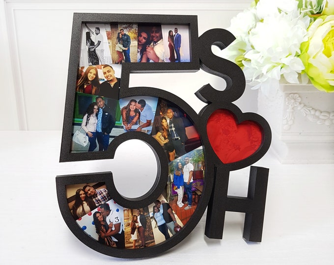 Anniversary Gift, Photo frame, anniversary frame, Original gift, Couple memorabilia, Photo collage,  Anniversary Gifts for Him