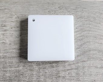 Acrylic Blank - Square keyring - Acrylic cut out - Acrylic Supplies - Wedding supplier