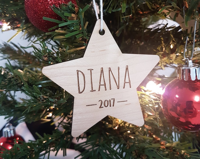 Baby's First Christmas Ornament, Name Ornaments, Custom Christmas Ornament, Christmas gift, Christmas Ornaments, Holiday Keepsake