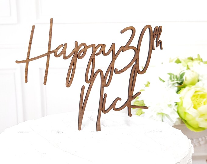 Happy Birthday Cake Topper, Birthday Cake Sign, Happy Birthday Decor, Birthday Cake Topper, Birthday Party Decor, Happy Birthday