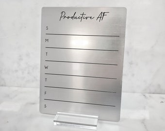 Desk Planner | Fridge Menu Planner | To Do List Board | dry erase board | acrylic board | office decor | housewarming gift | Acrylic Notes