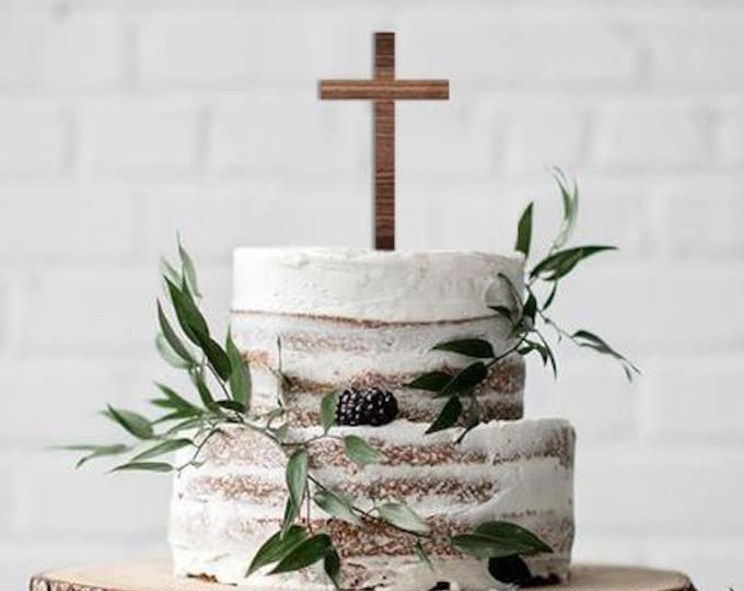 Cross Cake Topper, Baptism Cake Topper, First Communion Cake Topper, Religious Cake Topper, Christian Cake Topper, Acrylic Topper