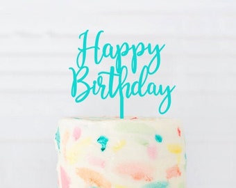 Birthday Cake Topper, Happy Birthday Cake Topper, Milestone Birthday, Anniversary Cake Topper, Birthday Cake ornament