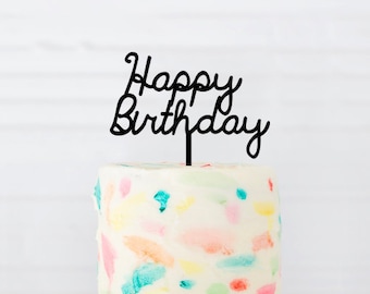 Birthday Cake Topper, Happy Birthday Cake Topper, Milestone Birthday, Anniversary Cake Topper, Birthday Cake ornament