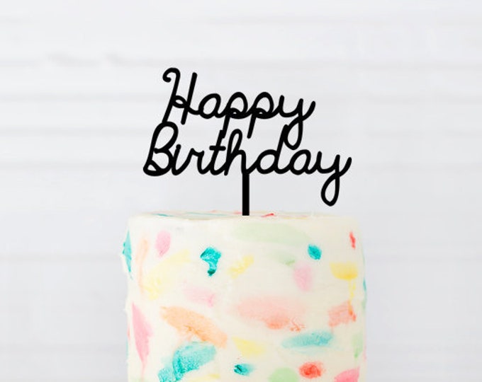 Birthday Cake Topper, Happy Birthday Cake Topper, Milestone Birthday, Anniversary Cake Topper, Birthday Cake ornament