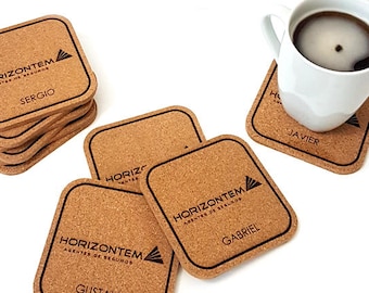 Custom Logo Coasters, Corporate coasters, Engraved coasters, Cork Coasters, Corporate Gifts, Corporate coasters