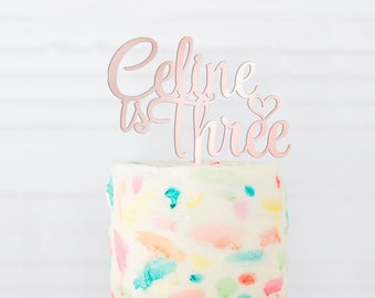 Name Cake Topper, Birthday Cake Topper, Custom Cake Topper, Custom Birthday Cake Topper, One year cake topper, Birthday cake ornament
