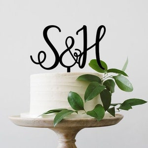 Initial Cake Toppers, wedding cake topper, Initials cake ornament, Wedding ornament, Custom cake topper, Acrylic Cake topper
