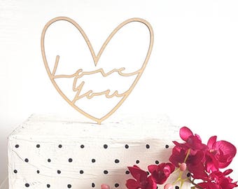 Love Cake Topper, Love Wedding Cake Topper, Engagement Cake Topper, Bridal Shower Cake Topper, Calligraphy Cake Topper
