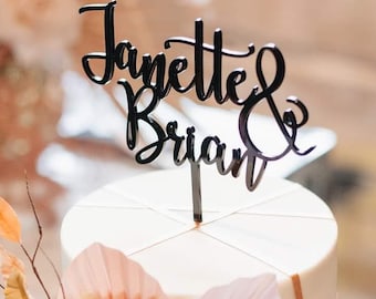 Custom Name Cake Topper, Personalized name Cake Topper, Cake Topper, Engagement Cake Topper, Bridal Cake Topper, Bridal Shower Cake Topper