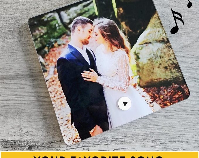 Personalized Music Plaque Magnet | Music plaque plays songs | Christmas gift | anniversary gift | Customized song plaque | Music magnet