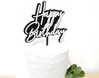 Birthday Cake Topper, Happy Birthday Cake Topper, Milestone Birthday, Anniversary Cake Topper, Birthday Cake ornament