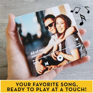 Personalized Acrylic Music Plaque Magnet | Custom Song Gift