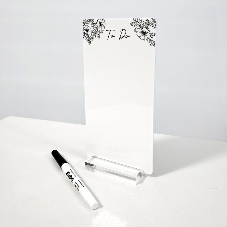 Desk Acrylic Planner, to Do List Planner, Dry Erase Board, Dry Erase ...