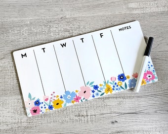 Desk Planner | Weekly Erase Board | dry erase board | Acrylic Planner | office decor | house gift | Acrylic Notes | Desktop Planner