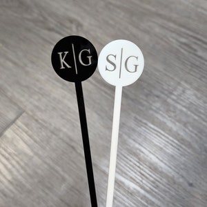 Wedding Drink stirrers, Cocktail stirrers, custom Stirrers, Drink Stirrers, initial Drink Stirrers, Cocktail Stick, Party Sticks image 3