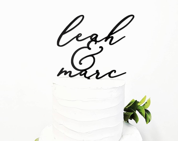 Custom Name Cake Topper, Personalized name Cake Topper, Cake Topper, Engagement Cake Topper, Bridal Cake Topper, Bridal Shower Cake Topper