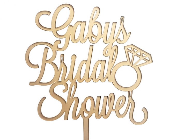 Bridal Shower Topper, Engagement Cake Topper, Name Cake Topper, Personalized Cake Topper, Bridal Cake Topper