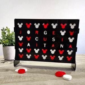 Quatre dans une rangée, Mickey Mouse Four in a Row, cadeau personnalisé, cadeau Disney, jeu Disney, cadeaux pour lui, cadeaux pour elle