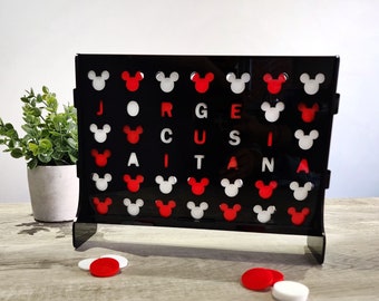 Four in a Row, mickeyy mousee Four in a Row, personalized gift, Disneyy gift, Disneyy game, Gifts for him, Gifts for Her